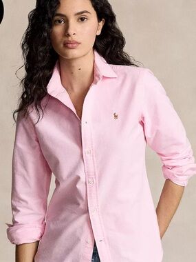 Ralph Lauren Blue Label Pink Unisex Preppy Button-Down Shirt
